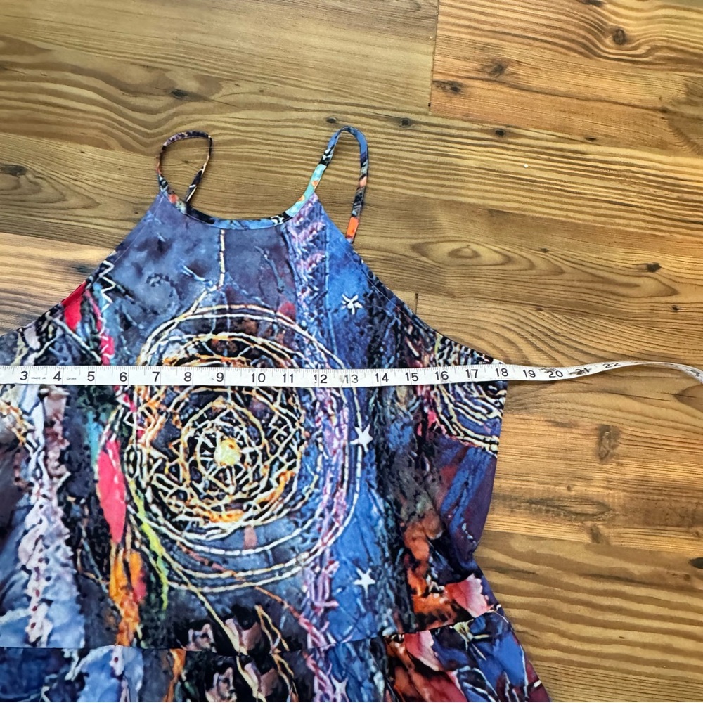 SHEIN Blue Multicolor Floral Maxi Dress with Spaghetti Straps - Picture 5 of 7